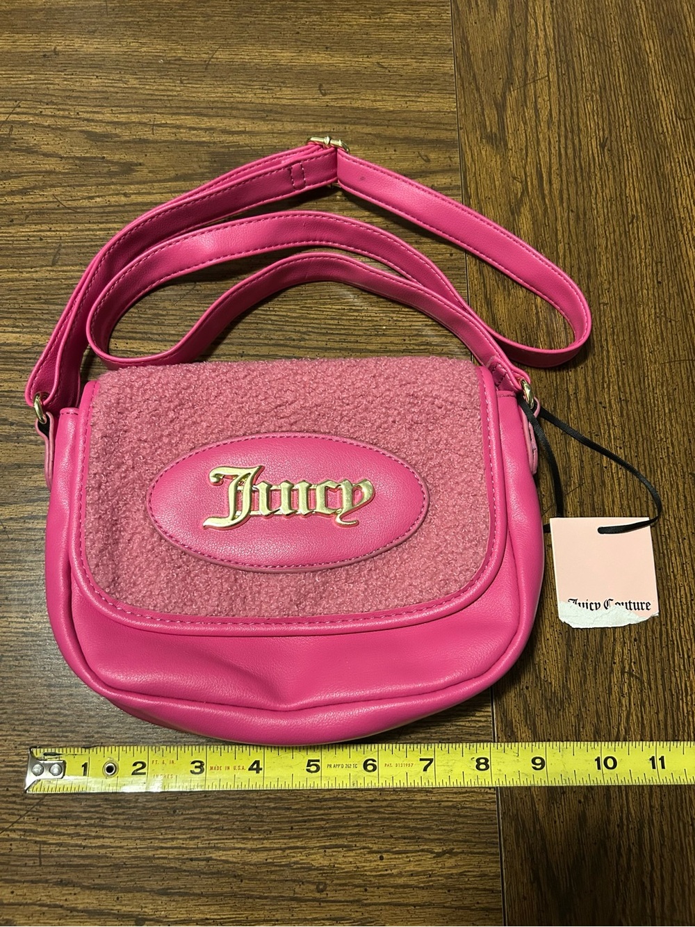 Juicy Couture Bright Pink Crossbody with Gold Logo